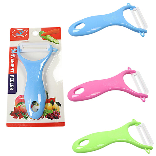 Plastic Fruit Vegetable Peeler 12.5cm Assorted Colours 1963 (Large Letter Rate)