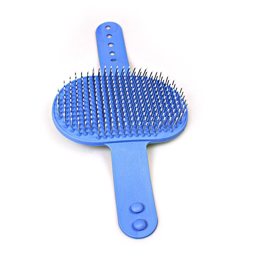 Silicone Dog Brush Metal Bristles with Hand Wrap 13 cm Assorted Colours 4985 / 4408