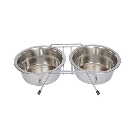 SS double diner 3qt 2 bowls st9056 (Parcel Rate)