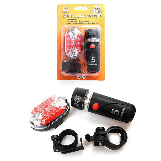Bicycle Bike LED Head Light Pack of 4 0527 (Parcel Rate)