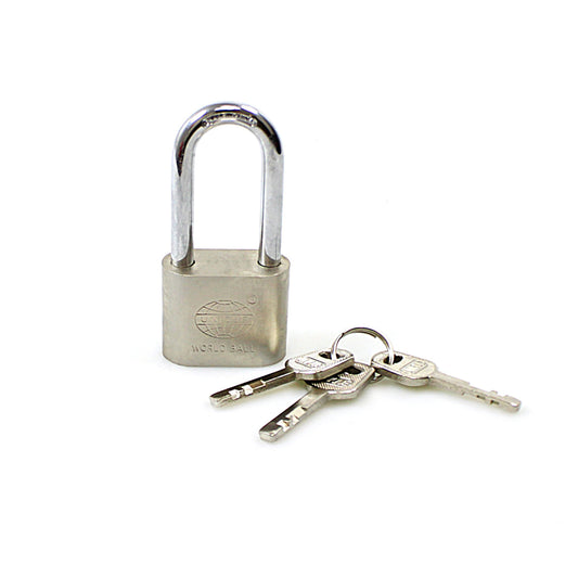 World Ball Top Security Lock With 3 Keys Chrome 50mm Diy 0250 A (Large Letter Rate)