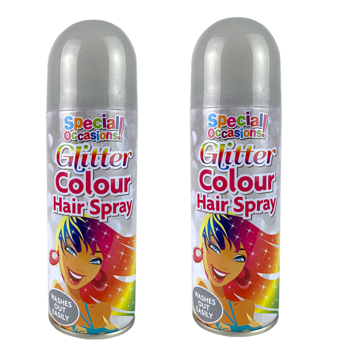 Rapide Washable Glitter Colour Hairspray 200ml Assorted Colours 5509