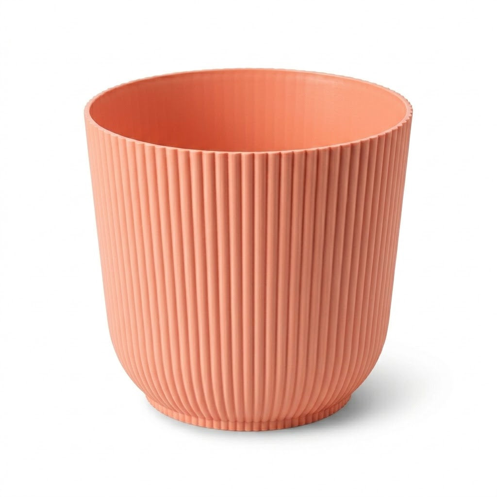 Plastic Flower Pot Assorted Colours 14x14x13cm 105g SKU 8233