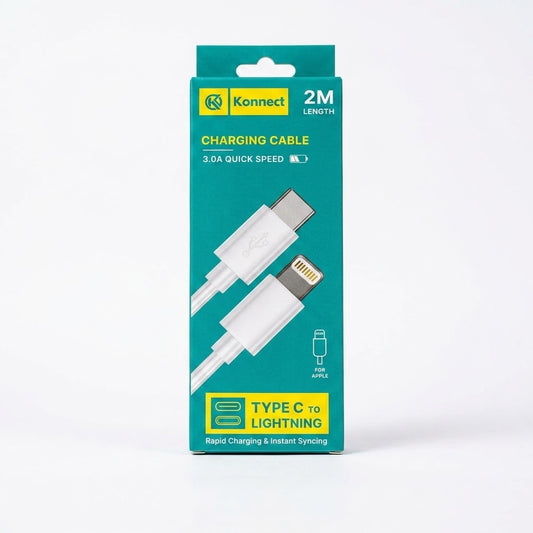 USB Type-C to Lightning Cable, 2 Metre, 3.0A Fast Charging, SKU ECL2