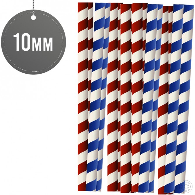 Biodegradable Smoothie Paper Straws 10MM x 190MM 40pack ST80142
