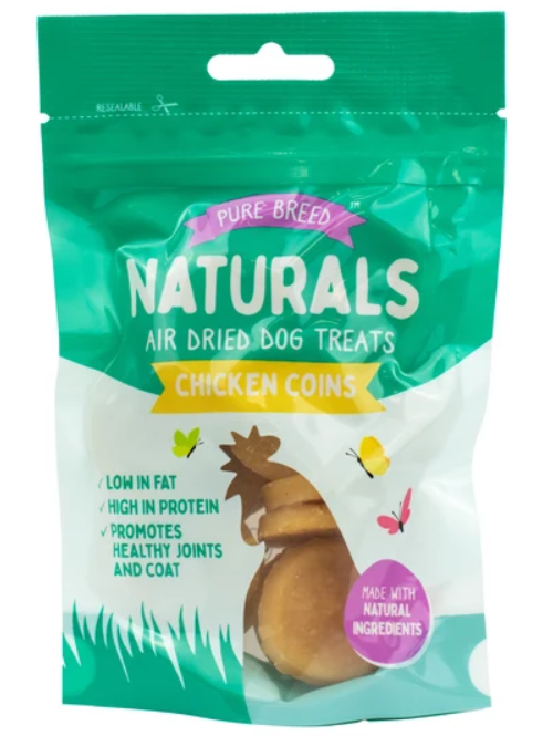 Pure Breed Naturals Chicken Coins 80g SKU 324660