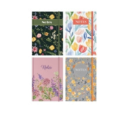 A6 Floral Notebooks in CDU, 4 Asst 15x10.6x1.1 cm 25g SKU P2098