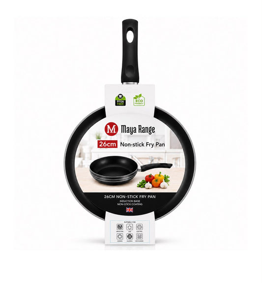 Maya Range Non-Stick Induction Frying Pan – Black 26 cm, 2.0 mm SKU MR1260