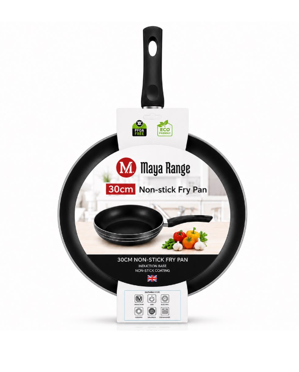 30cm Black Non-Stick Induction Pressed Frypan 2.0mm SKU MR1262