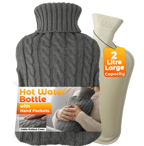 Hot Water Bottle-2L+Cover+Pocket SKU 9244