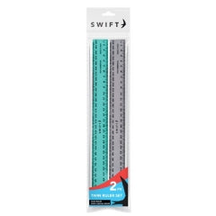 30cm Ruler Set, 2pk - Bendy & Rigid 36.5x7.5x0.5cm 35g SKU P3103