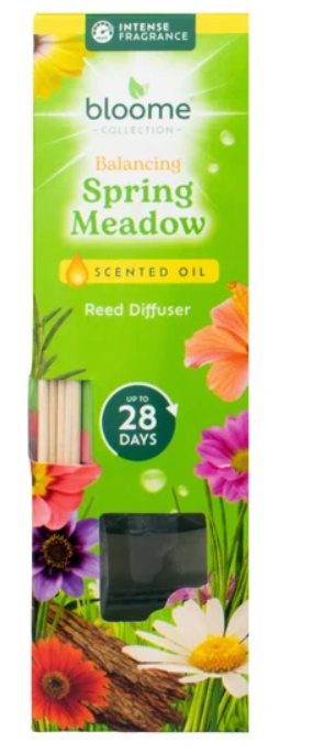 Reed Diffuser for Continuous Home Fragrance Bloome Balancing Spring Meadow Scented Oil 30ml 28 Days SKU MW-5056683934854-PP