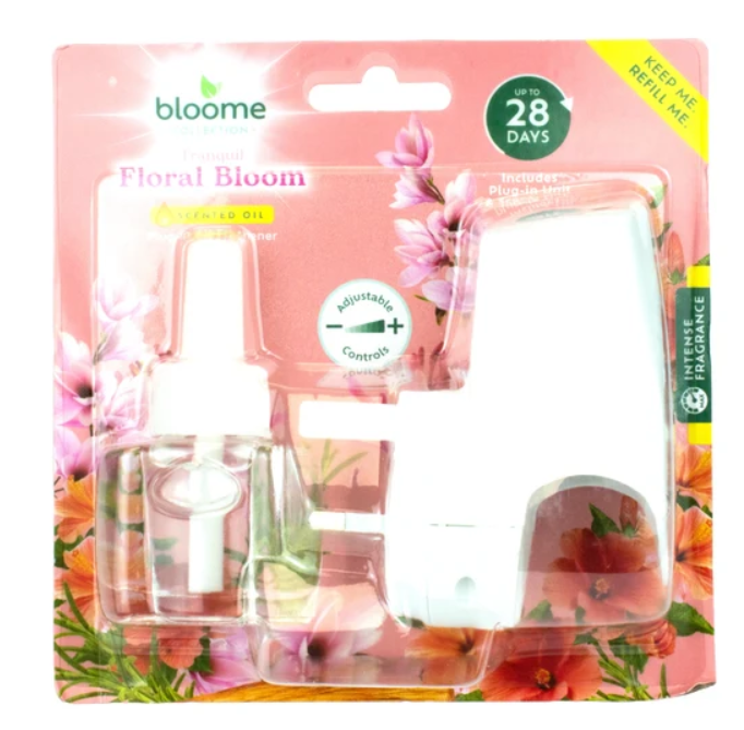 Scented Oil Plug-in Air Freshener and Refill for Continuous Home Fragrance Tranquil Floral Bloom Adjustable Controls 20ml 1.2kg SKU MW-5056683934946-PP