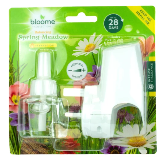 Scented Oil Plug-in Air Freshener and Refill for Continuous Home Fragrance Balancing Spring Meadow Adjustable Controls 20ml 1.2kg SKU MW-5056683934939-PP