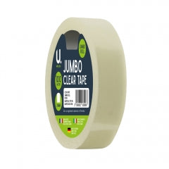 Clear Tape 24mm x 100m, JUMBO Roll 8.8x8.8x9.6cm 129g SKU P2389