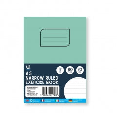 A5 Narrow Ruled Exercise Book 21x14.8x0.8cm 160g SKU P1045