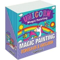 Squiggle Magic Painting Book for Mess-Free Kids Art Dinosaur and Unicorn Assorted 20x20cm 73g SKU P2838