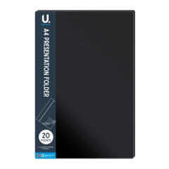 A4 Presentation Folder, Black 47.8x31.8x0.2cm 157g SKU P2425