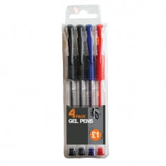 4pk Gel Pens 17x5x1.1cm 10g SKU A2417