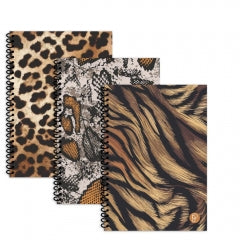 Wild A5 Spiral Notebook for Daily Note-Taking Assorted Animal Prints 21x15.4x0.8cm 140g SKU MW-5056709016946-PP