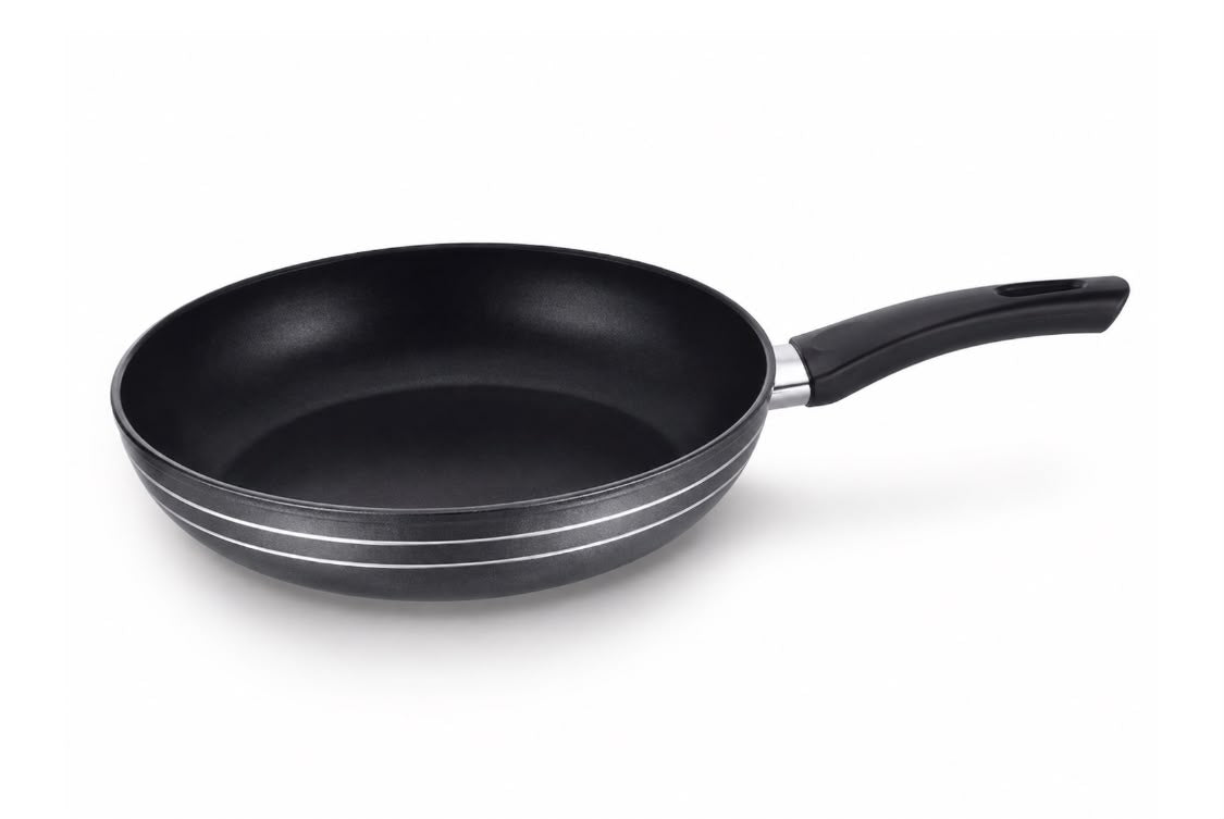22cm Black Non-Stick Induction Pressed Frypan 2.0mm SKU MR1258