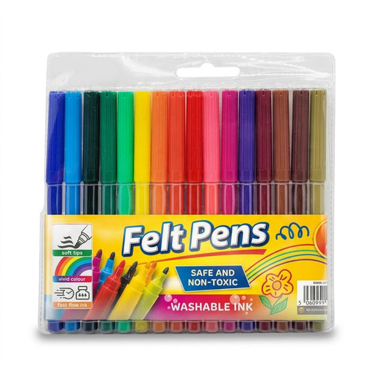 Felt Tip Pens – Vibrant Colours, Smooth Writing, Professional Quality – SKU STK1