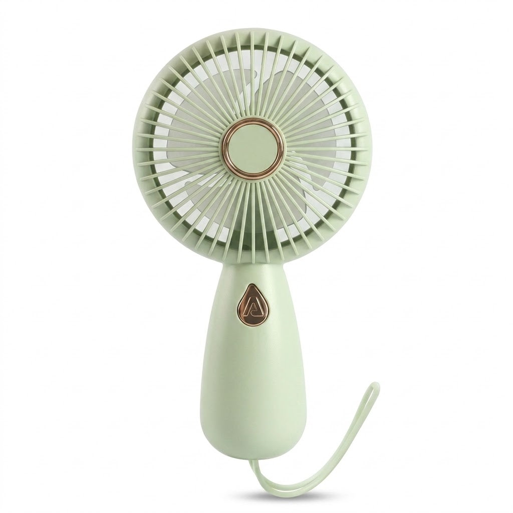 Mini Hand Fan with Strap 16cm USB Rechargeable Assorted Colours SKU 7411