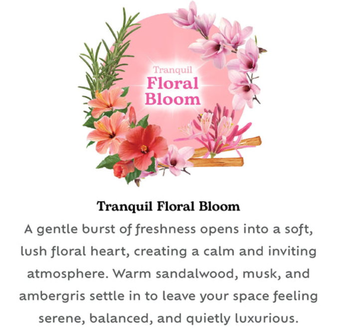 Scented Oil Reed Diffuser for Serene and Luxurious Spaces Tranquil Floral Bloom 30ml Capacity Up to 28 Days SKU MW-5056683934861-PP