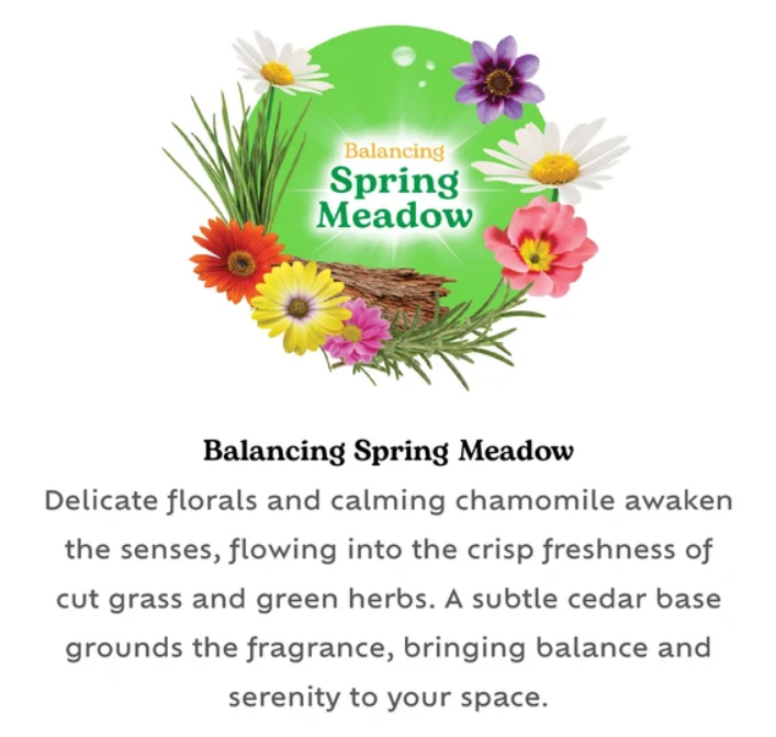 Scented Oil Plug-in Air Freshener and Refill for Continuous Home Fragrance Balancing Spring Meadow Adjustable Controls 20ml 1.2kg SKU MW-5056683934939-PP