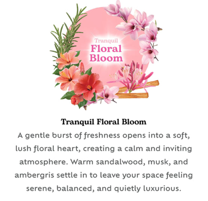 Scented Oil Plug-in Air Freshener and Refill for Continuous Home Fragrance Tranquil Floral Bloom Adjustable Controls 20ml 1.2kg SKU MW-5056683934946-PP