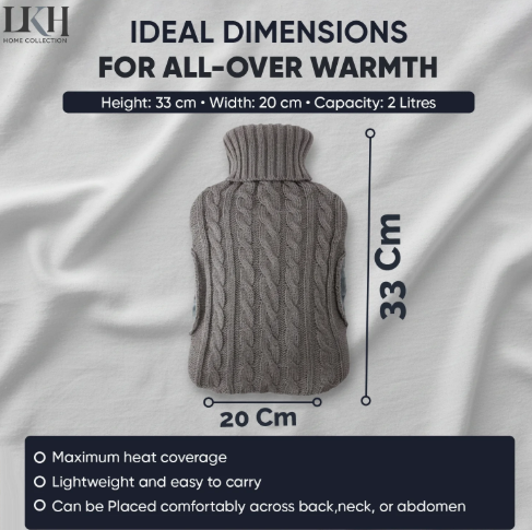 Hot Water Bottle-2L+Cover+Pocket SKU 9244