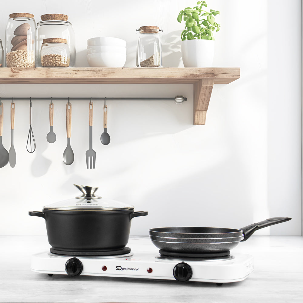 SQ Professional Blitz Electric Double Hot Plate Hob 2500W 4010 (Parcel Rate)