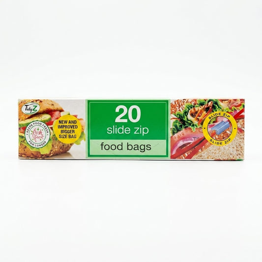 20 Slide Zip Food Bags – Secure Storage Solution, SKU B00735