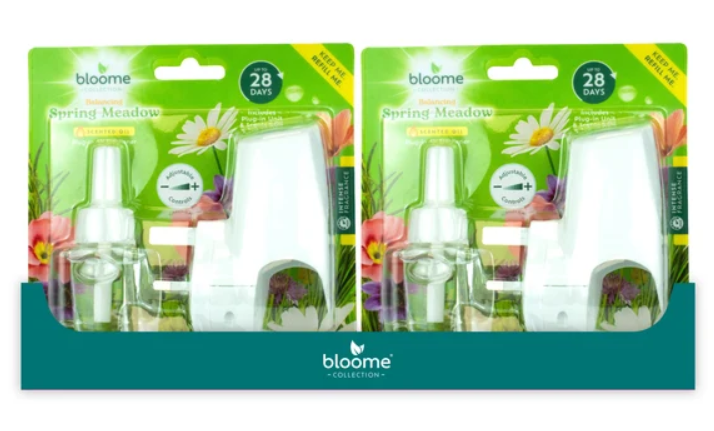 Scented Oil Plug-in Air Freshener and Refill for Continuous Home Fragrance Balancing Spring Meadow Adjustable Controls 20ml 1.2kg SKU MW-5056683934939-PP