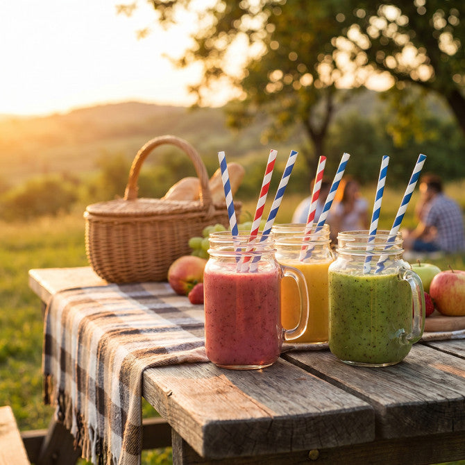 Biodegradable Smoothie Paper Straws 10MM x 190MM 40pack ST80142