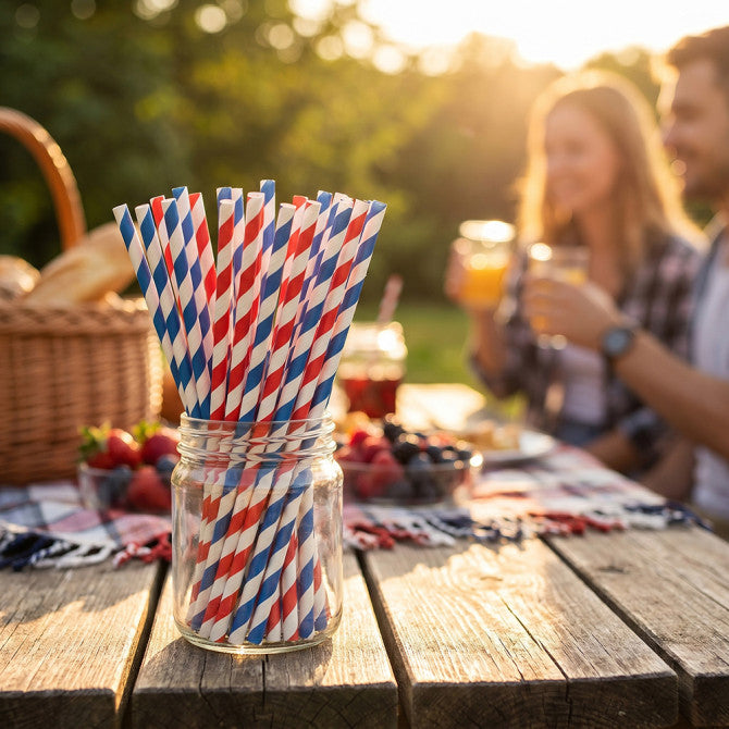 Biodegradable Paper Straws 6MM x 190MM 50pack ST80141