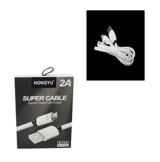 Hongyu Phone Micro USB Charging Cable Assorted Colours 6389