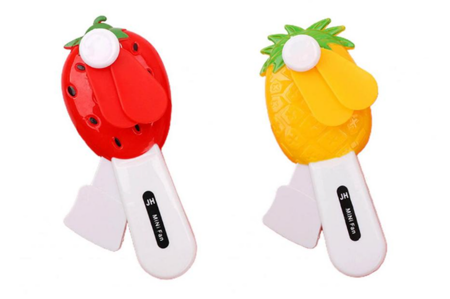 Mini Hand Pressure Fan Fruit Shape 13.5 cm Assorted Designs 7148
