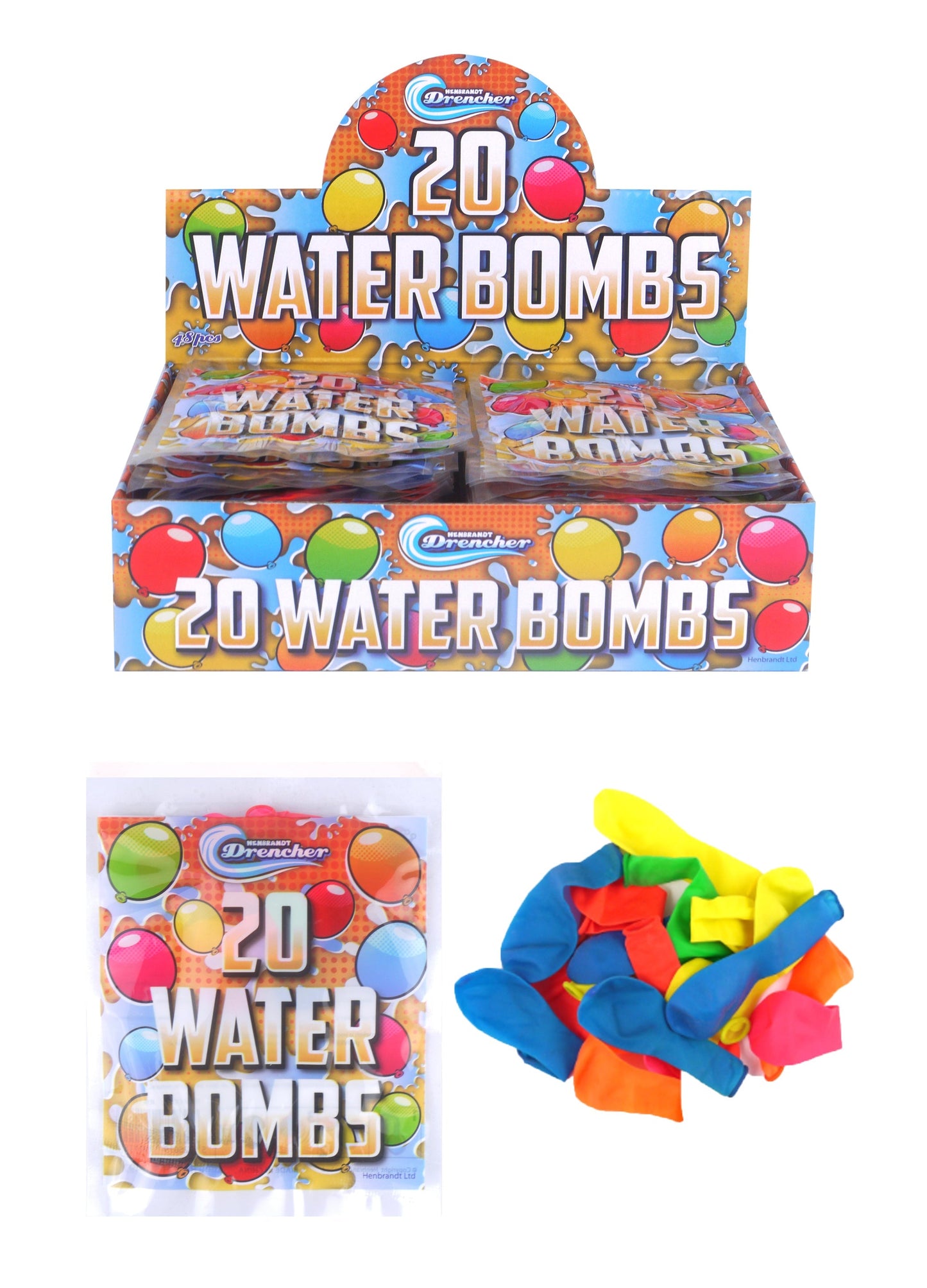 Kids Outdoor Summer Water Bomb Balloons Pack of 20 Assorted Colours R19111