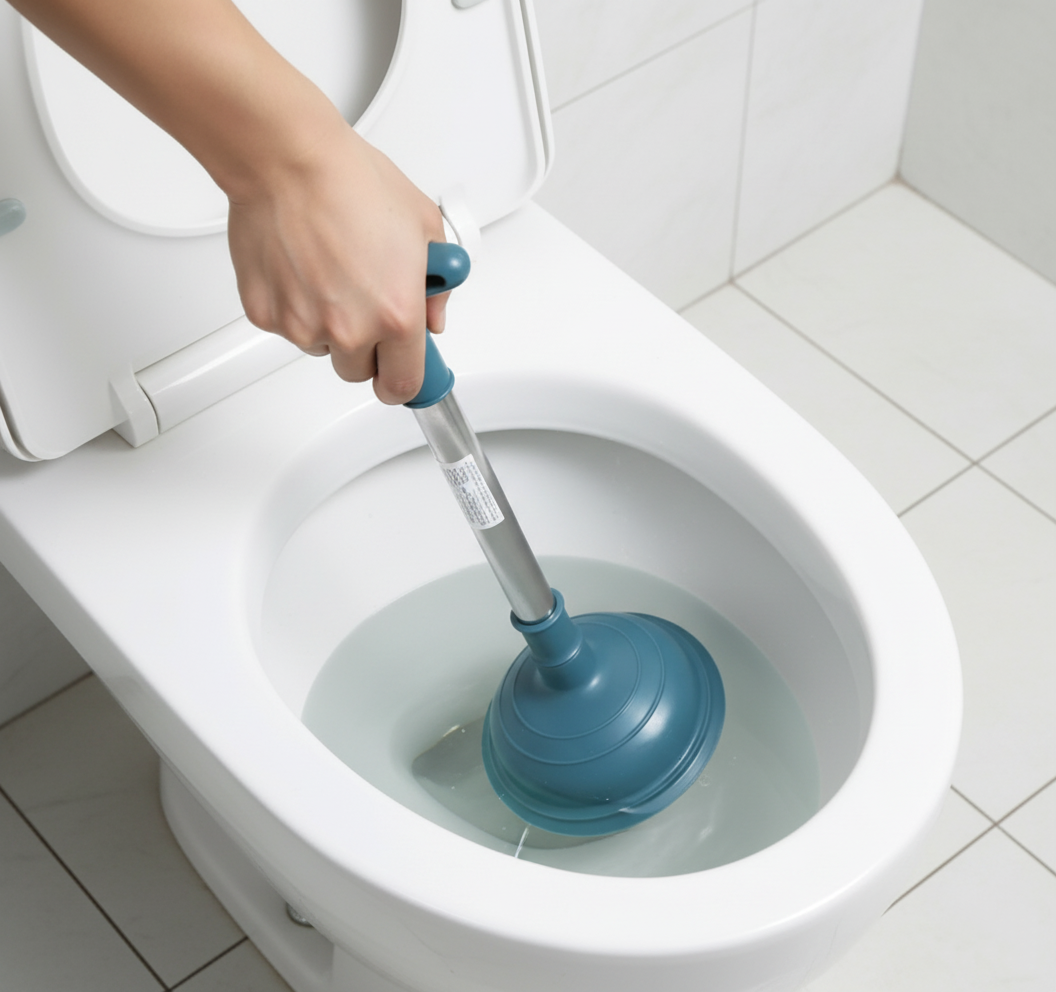 Metal Toilet Plunger 29 cm Assorted Colours 7451 (Parcel Rate)