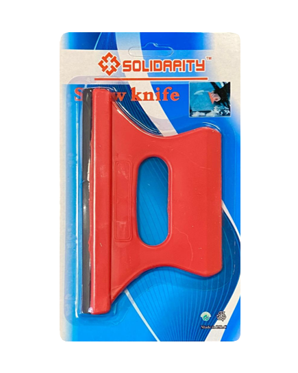 Car Vehicle 2 in 1 Window Ice Frost Scraper and Rain Stain Remover 14 x 8.5cm Assorted Colours 7465 (Large Letter Rate)