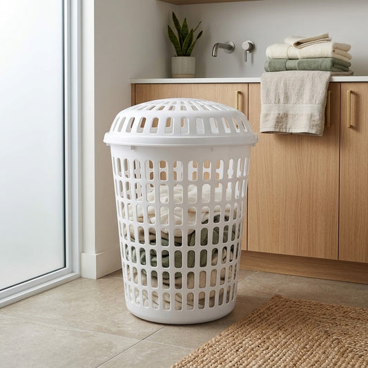 Round Laundry Basket Mix Colour Diameter-45cm Height-54cm