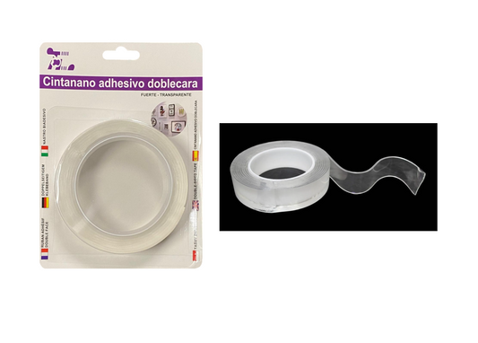 Clear Double Sided Ivy Nano Grip Tape Roll 2mm x 3mm x 2m 8113 (Parcel Rate)