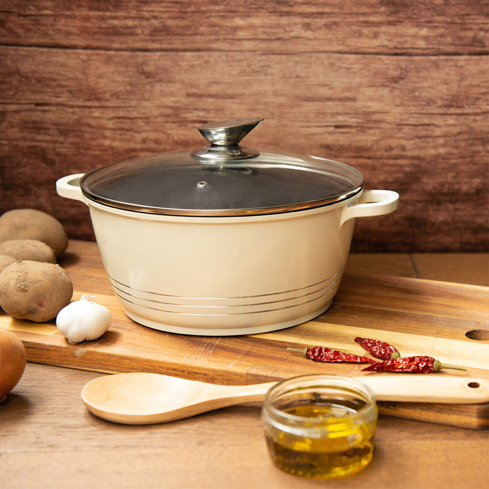 Durane Die Cast Stock Pot Set of 5 Cream 9318 (Big Parcel Rate)