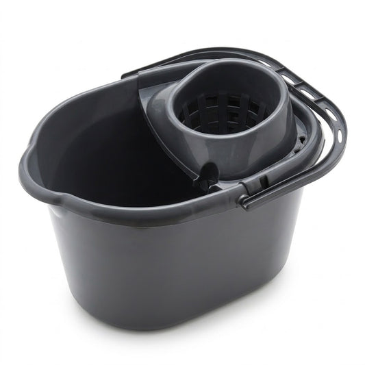 Easy Wringing – ALACA Plastic Mop Bucket, 13 Litre Assorted Colours SKU 0118