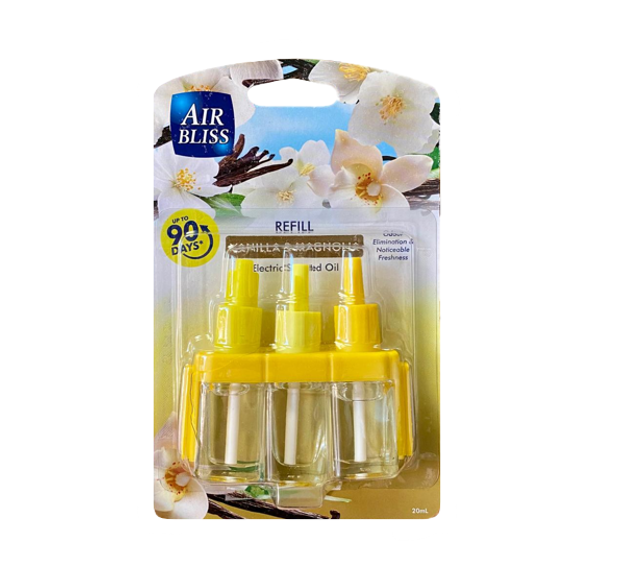 Air Bliss Air Freshener Scented Oil Plug In Refill 20ml Vanilla & Magnolia AVM
