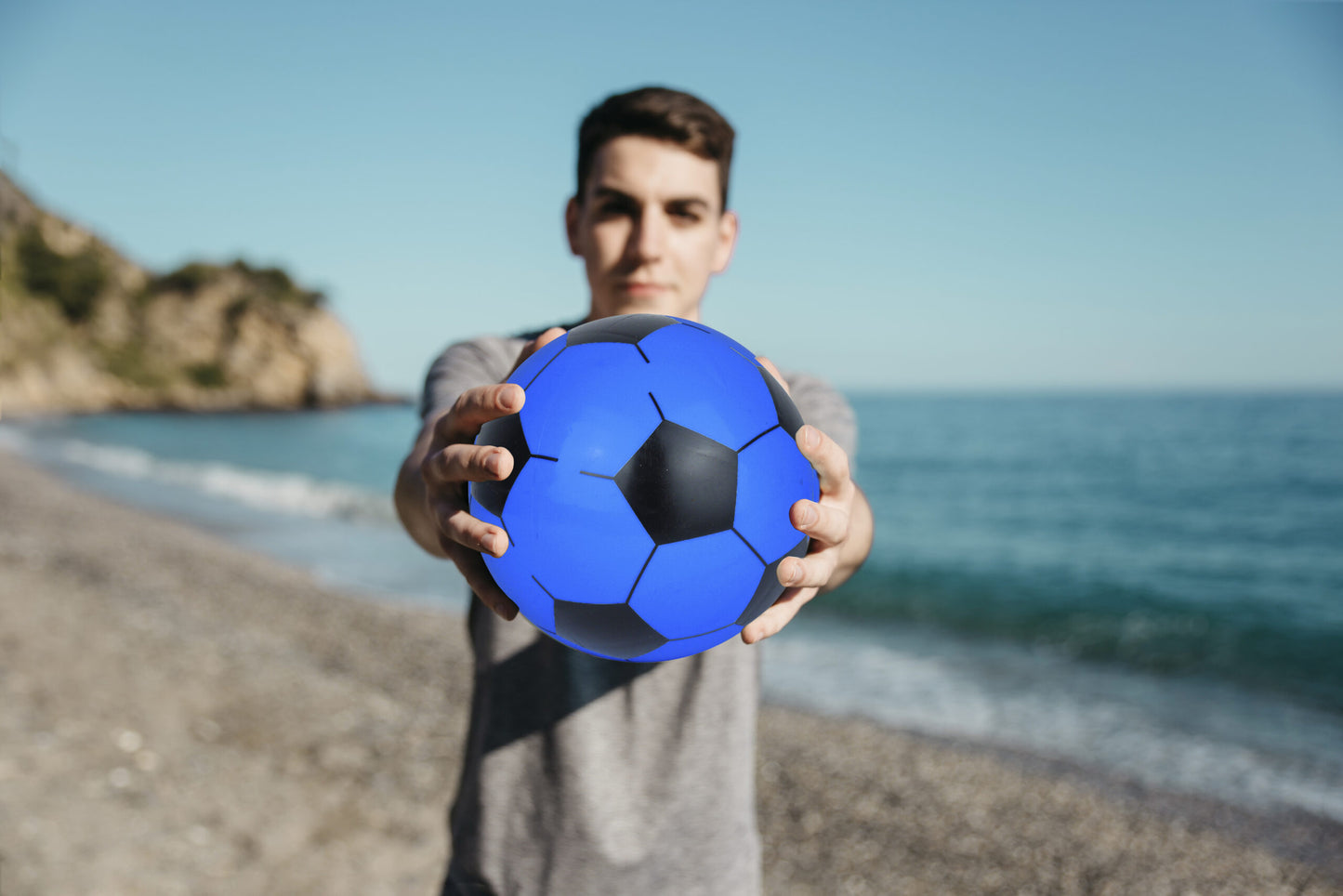 PVC Football in Net 22cm Assorted Colours R38088
