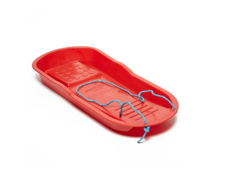 Children's Plastic Swordfish Snow Sleigh Sledge with Rope 85 x 40 cm Red S3R