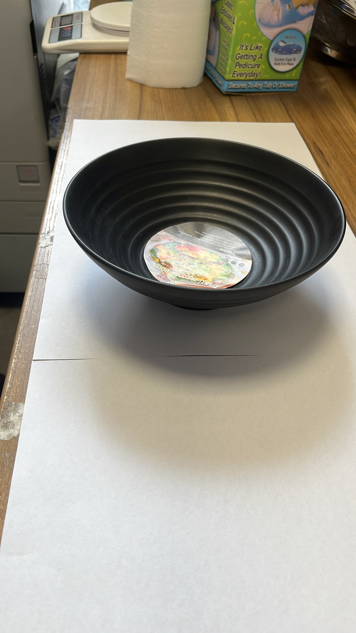 Noodles Soup Bowl in black  22 cm  292 Gram  SKU8194