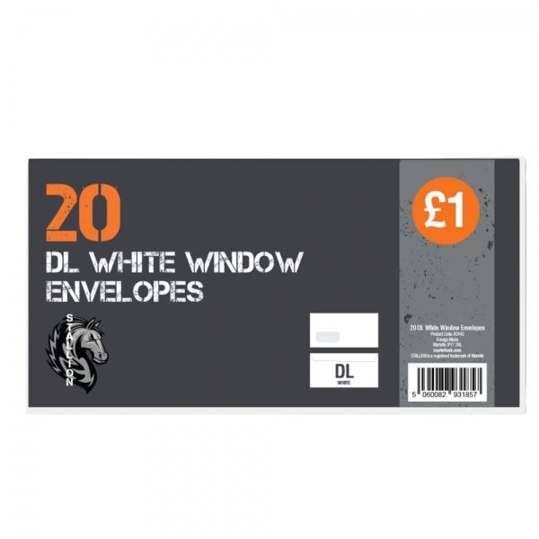 OOP! DL White Window Envelopes Pack of 20 A2443 (Large Letter Rate)